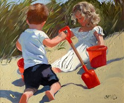 Happy Carefree Days by Sherree Valentine Daines - Original Painting on Board sized 12x10 inches. Available from Whitewall Galleries